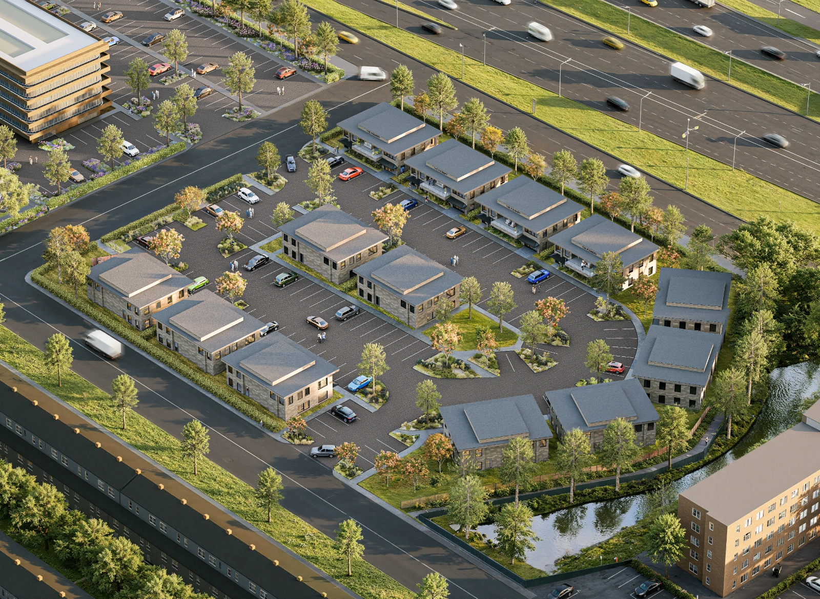 Render: 3D Commercial Development
