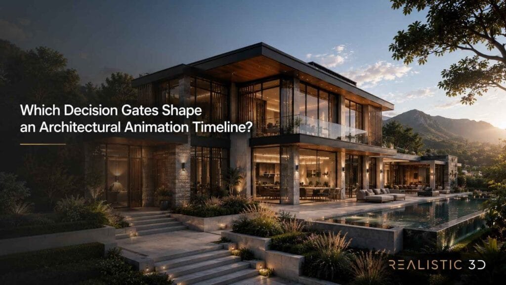 Luxury modern villa rendering showcasing refined architecture, premium materials, and elegant landscaping