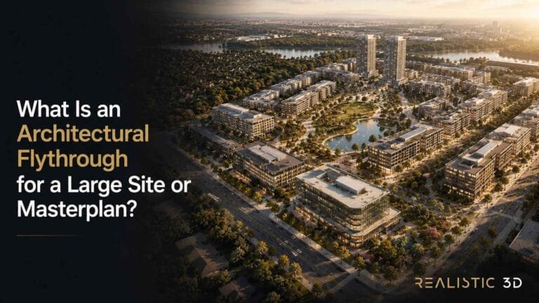 Cinematic aerial view highlighting masterplan plaza and connected urban development layout.