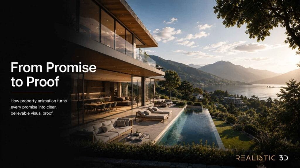 Luxury property animation illustrating architectural storytelling through premium real estate visualization