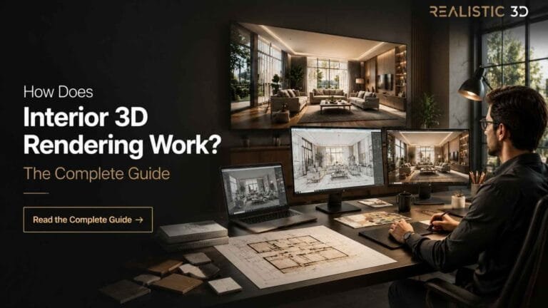 Model-based rendering versus AI imagery comparison for architectural visualization.
