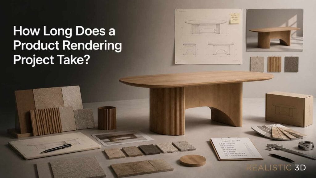 Luxury modular sofa and table showcasing premium 3D product rendering craftsmanship.