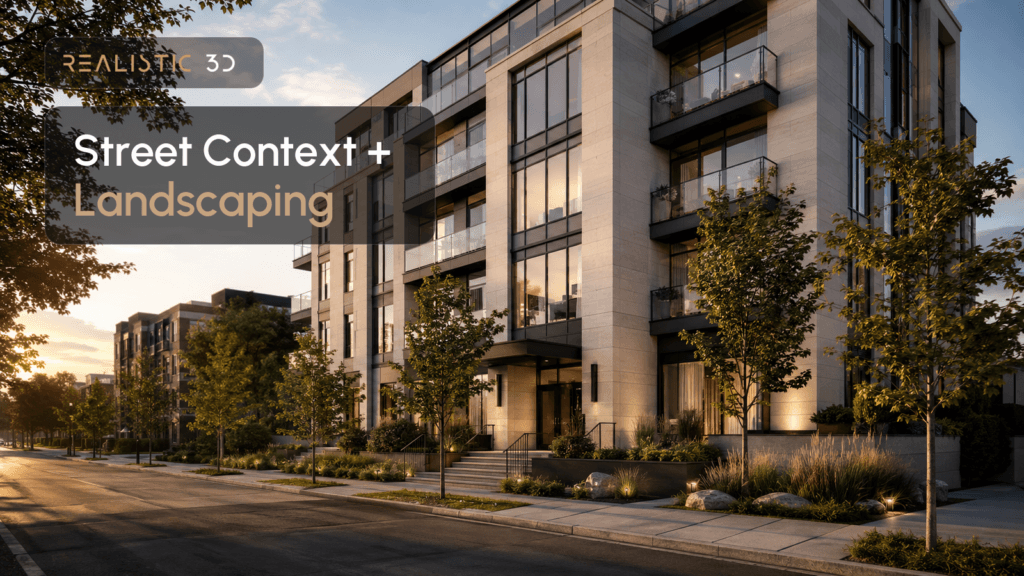 What things to know when asking for street and landscaping 3D exterior rendering services