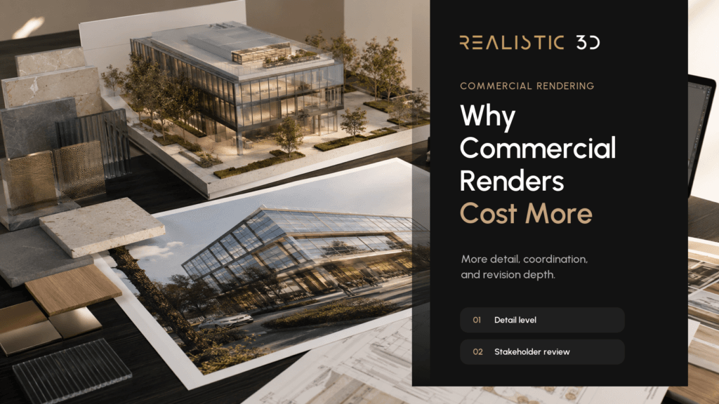 Why does commercial architectural rendering cost more?