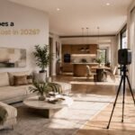 Spacious contemporary residential interior with connected living spaces by Realistic 3D